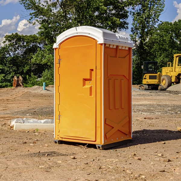 how often are the porta potties cleaned and serviced during a rental period in Donaldson AR